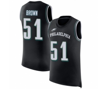 Men's Philadelphia Eagles #51 Zach Brown Black Rush Player Name & Number Tank Top Football Jersey