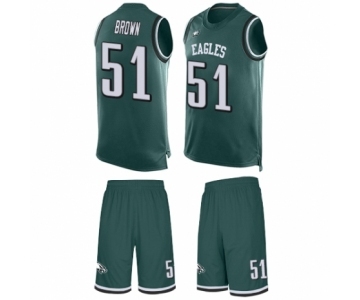 Men's Philadelphia Eagles #51 Zach Brown Limited Midnight Green Tank Top Suit Football Jersey