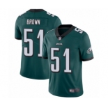 Men's Philadelphia Eagles #51 Zach Brown Midnight Green Team Color Vapor Untouchable Limited Player Football Jersey