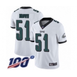 Men's Philadelphia Eagles #51 Zach Brown White Vapor Untouchable Limited Player 100th Season Football Jersey