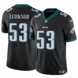 Men's Philadelphia Eagles #53 Shaquille Leonard Black 2023 F.U.S.E. Vapor Untouchable Limited Football Stitched Jersey