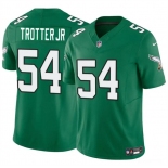 Men's Philadelphia Eagles #54 Jeremiah Trotter Jr Green 2024 Draft F.U.S.E. Vapor Untouchable Throwback Limited Football Stitched Jersey