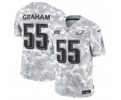 Men's Philadelphia Eagles #55 Brandon Graham 2024 F.U.S.E Arctic Camo Salute To Service Limited Stitched Football Jersey