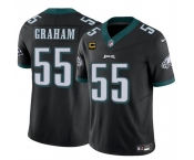 Men's Philadelphia Eagles #55 Brandon Graham Black F.U.S.E With 4-Star C Patch Vapor Untouchable Limited Football Stitched Jersey