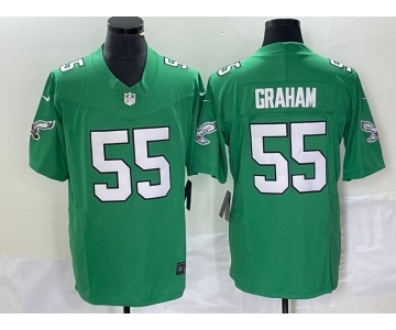 Men's Philadelphia Eagles #55 Brandon Graham Green 2023 F.U.S.E. Vapor Untouchable Stitched Football Jersey