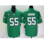 Men's Philadelphia Eagles #55 Brandon Graham Green 2023 F.U.S.E. Vapor Untouchable With C Patch Stitched Football Jersey