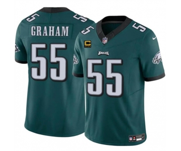 Men's Philadelphia Eagles #55 Brandon Graham Green F.U.S.E. With 4-Star C Patch Vapor Untouchable Limited Football Stitched Jersey