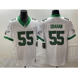 Men's Philadelphia Eagles #55 Brandon Graham White 2023 F.U.S.E. Vapor Untouchable Stitched Football Jersey