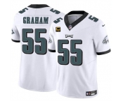 Men's Philadelphia Eagles #55 Brandon Graham White F.U.S.E With 4-Star C Patch Vapor Untouchable Limited Football Stitched Jersey