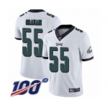 Men's Philadelphia Eagles #55 Brandon Graham White Vapor Untouchable Limited Player 100th Season Football Jersey