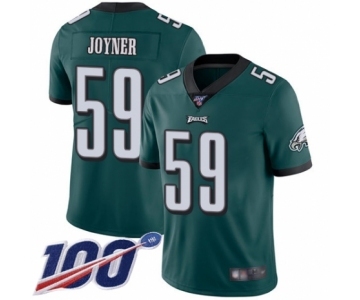 Men's Philadelphia Eagles #59 Seth Joyner Midnight Green Team Color Vapor Untouchable Limited Player 100th Season Football Jersey