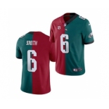 Men's Philadelphia Eagles #6 DeVonta Smith 2021 Red Green Split Stitched Football Jersey