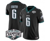 Men's Philadelphia Eagles #6 DeVonta Smith Black 2024 NFC East Champions F.U.S.E. Vapor Untouchable Limited Stitched Football Jersey