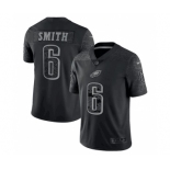 Men's Philadelphia Eagles #6 DeVonta Smith Black Reflective Limited Stitched Football Jersey