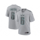 Men's Philadelphia Eagles #6 DeVonta Smith Gray Atmosphere Fashion Stitched Game Jersey