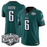 Men's Philadelphia Eagles #6 DeVonta Smith Green 2024 NFC East Champions F.U.S.E. Vapor Untouchable Limited Stitched Football Jersey