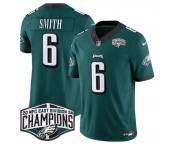 Men's Philadelphia Eagles #6 DeVonta Smith Green 2024 NFC East Champions F.U.S.E. Vapor Untouchable Limited Stitched Football Jersey