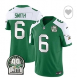 Men's Philadelphia Eagles #6 DeVonta Smith Green White F.U.S.E. Vapor Untouchable Limited 2024 Stitched Football Jersey