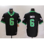 Men's Philadelphia Eagles #6 DeVonta Smith Limited Black Alternate FUSE Vapor Jersey