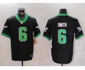 Men's Philadelphia Eagles #6 DeVonta Smith Limited Black Alternate FUSE Vapor Jersey