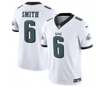 Men's Philadelphia Eagles #6 DeVonta Smith White 2023 F.U.S.E. Vapor Untouchable Limited Stitched Football Jersey