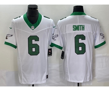 Men's Philadelphia Eagles #6 DeVonta Smith White 2023 F.U.S.E. Vapor Untouchable Stitched Football Jersey