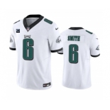 Men's Philadelphia Eagles #6 DeVonta Smith White 2023 F.U.S.E. With 1-Star C Patch Vapor Vapor Untouchable Limited Football Stitched Jersey