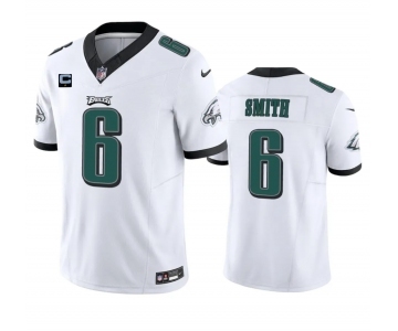 Men's Philadelphia Eagles #6 DeVonta Smith White 2023 F.U.S.E. With 1-Star C Patch Vapor Vapor Untouchable Limited Football Stitched Jersey