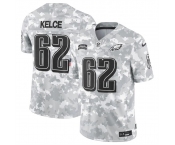 Men's Philadelphia Eagles #62 Jason Kelce 2024 F.U.S.E Arctic Camo Salute To Service Limited Stitched Football Jersey