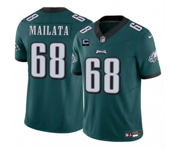 Men's Philadelphia Eagles #68 Jordan Mailata Green F.U.S.E With 1-Star C Patch Vapor Untouchable Limited Football Stitched Jersey