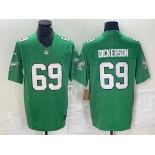 Men's Philadelphia Eagles #69 Landon Dickerson Green Alternate FUSE Vapor Limited Stitched Jersey