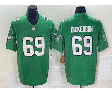 Men's Philadelphia Eagles #69 Landon Dickerson Green Alternate FUSE Vapor Limited Stitched Jersey