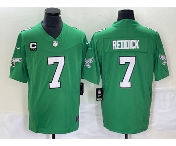 Men's Philadelphia Eagles #7 Haason Reddick Green 2023 F.U.S.E. With C Patch Vapor Untouchable Stitched Football Jersey