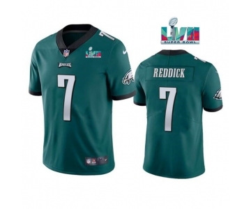 Men's Philadelphia Eagles #7 Haason Reddick Green Super Bowl LVII Patch Vapor Untouchable Limited Stitched Jersey