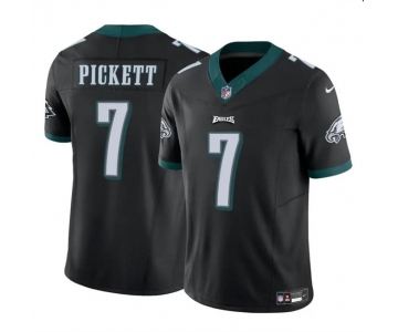 Men's Philadelphia Eagles #7 Kenny Pickett Black 2023 F.U.S.E Vapor Untouchable Limited Football Stitched Jersey