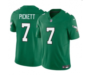 Men's Philadelphia Eagles #7 Kenny Pickett Green 2023 F.U.S.E Throwback Vapor Untouchable Limited Football Stitched Jersey