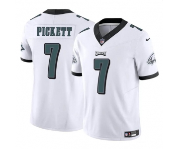 Men's Philadelphia Eagles #7 Kenny Pickett White 2023 F.U.S.E Vapor Untouchable Limited Football Stitched Jersey