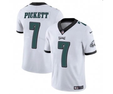 Men's Philadelphia Eagles #7 Kenny Pickett White Vapor Untouchable Limited Football Stitched Jersey