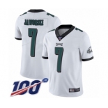 Men's Philadelphia Eagles #7 Ron Jaworski White Vapor Untouchable Limited Player 100th Season Football Jersey