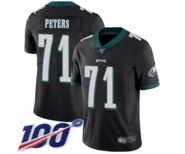 Men's Philadelphia Eagles #71 Jason Peters Black Alternate Vapor Untouchable Limited Player 100th Season Football Jersey