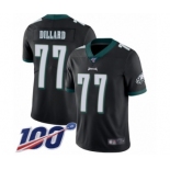 Men's Philadelphia Eagles #77 Andre Dillard Black Alternate Vapor Untouchable Limited Player 100th Season Football Jersey