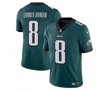 Men's Philadelphia Eagles #8 Chauncey Gardner-Johnson Green Vapor Untouchable Limited Football Stitched Jersey