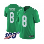 Men's Philadelphia Eagles #8 Clayton Thorson Limited Green Rush Vapor Untouchable 100th Season Football Jersey