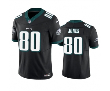 Men's Philadelphia Eagles #80 Julio Jones Black 2023 F.U.S.E. Vapor Untouchable Limited Football Stitched Jersey