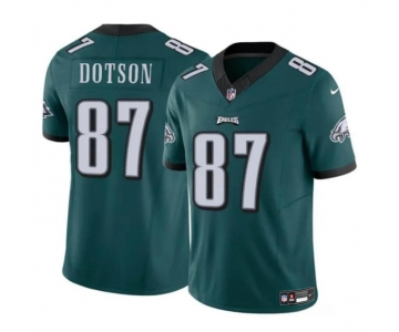 Men's Philadelphia Eagles #87 Jahan Dotson Green F.U.S.E Vapor Untouchable Limited Stitched Football Jersey