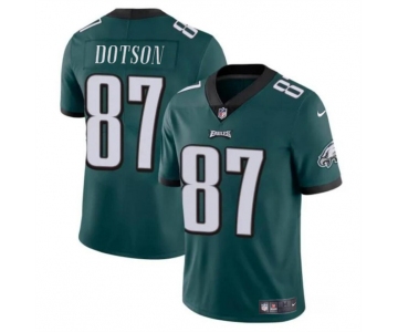 Men's Philadelphia Eagles #87 Jahan Dotson Green Vapor Untouchable Limited Stitched Football Jersey