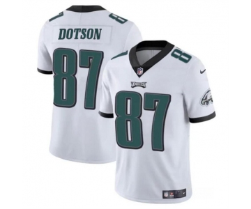 Men's Philadelphia Eagles #87 Jahan Dotson White Vapor Untouchable Limited Stitched Football Jersey