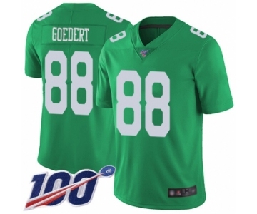 Men's Philadelphia Eagles #88 Dallas Goedert Limited Green Rush Vapor Untouchable 100th Season Football Jersey