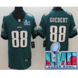 Men's Philadelphia Eagles #88 Dallas Goedert Limited Green Super Bowl LVII Vapor Jersey