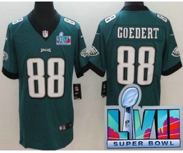 Men's Philadelphia Eagles #88 Dallas Goedert Limited Green Super Bowl LVII Vapor Jersey